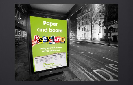6 sheet outdoor poster for GMWDA paper recycling campaign