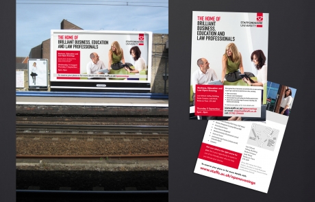 Outdoor posters advertising Business and Law courses