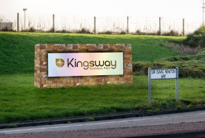 photoshop visual of the Rochdale Kingsway Business Park sign