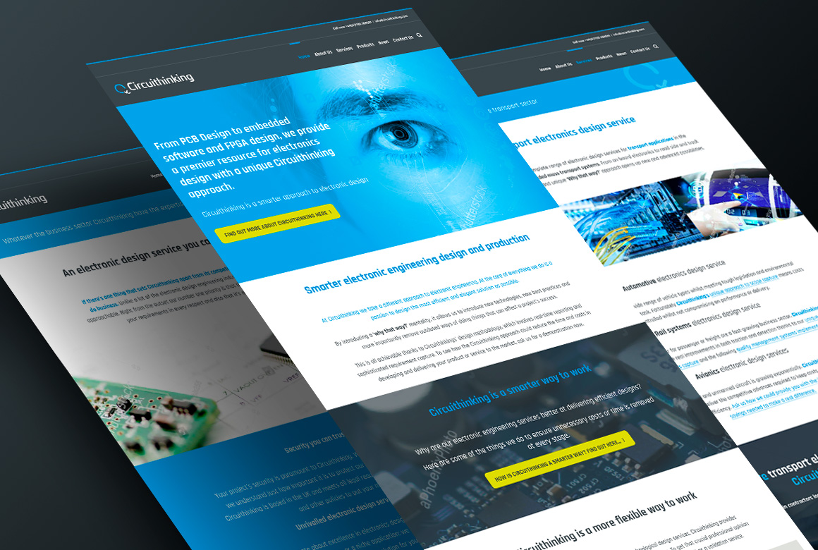 Circuithinking website page designs